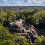 Aerial View Of Ichkabal Pyramid, Mexico